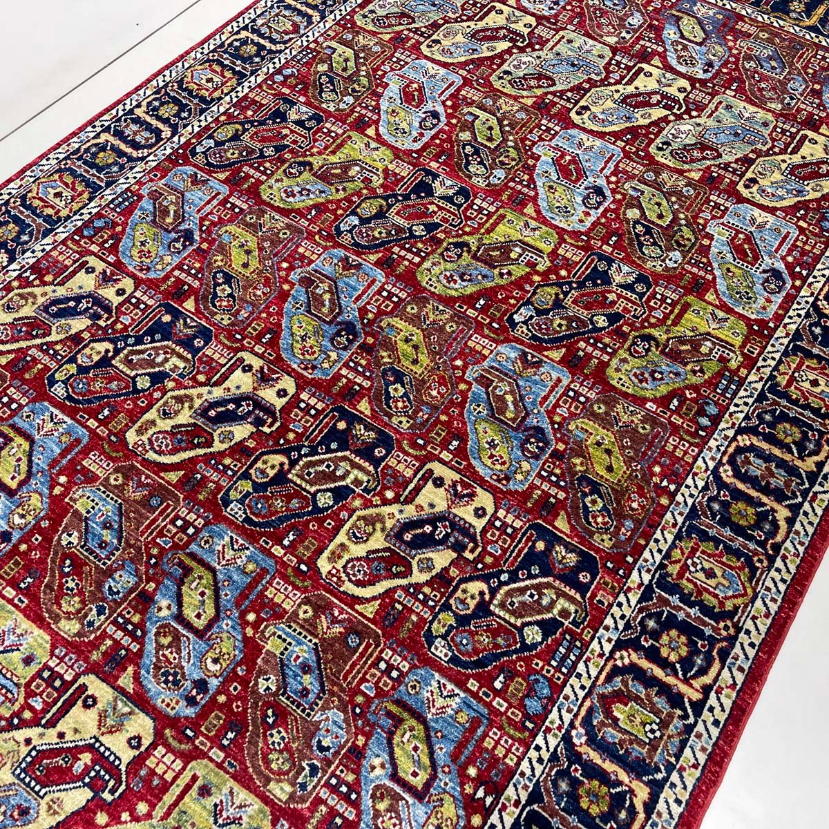 El Dokuma Afgan Kabile Yün Halı (150x260 cm) - Görsel 6