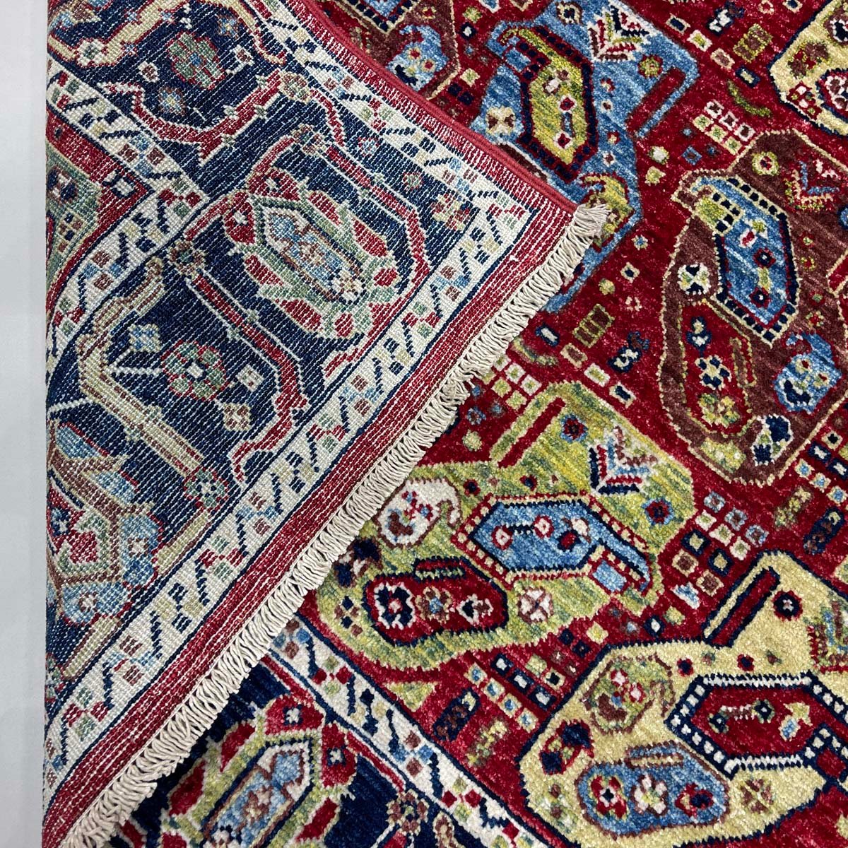 El Dokuma Afgan Kabile Yün Halı (150x260 cm) - Görsel 7