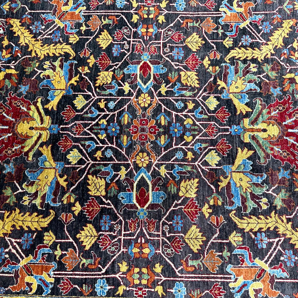 El Dokuma Bohem Afgan Kabile Yün Halı (240x340 cm) - Görsel 6