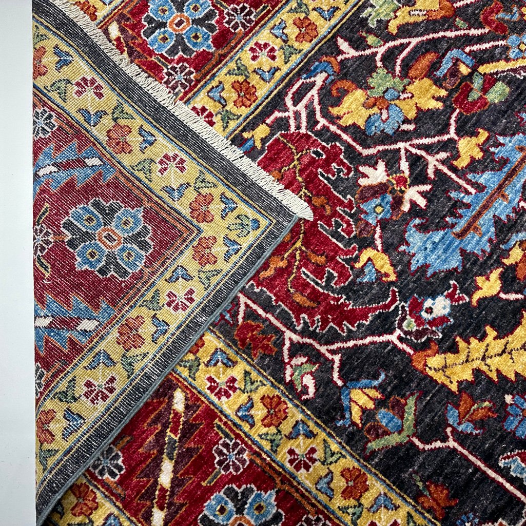El Dokuma Bohem Afgan Kabile Yün Halı (240x340 cm) - Görsel 7
