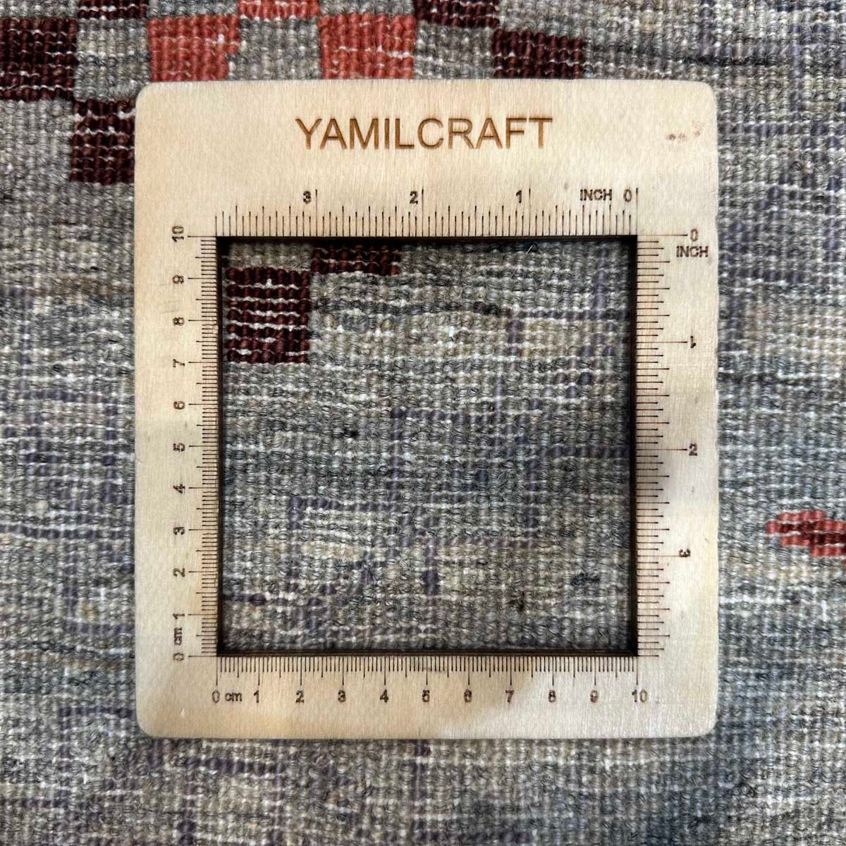 El Dokuma Gri Modern Yün Yolluk Halı (70x250 cm) - Görsel 5