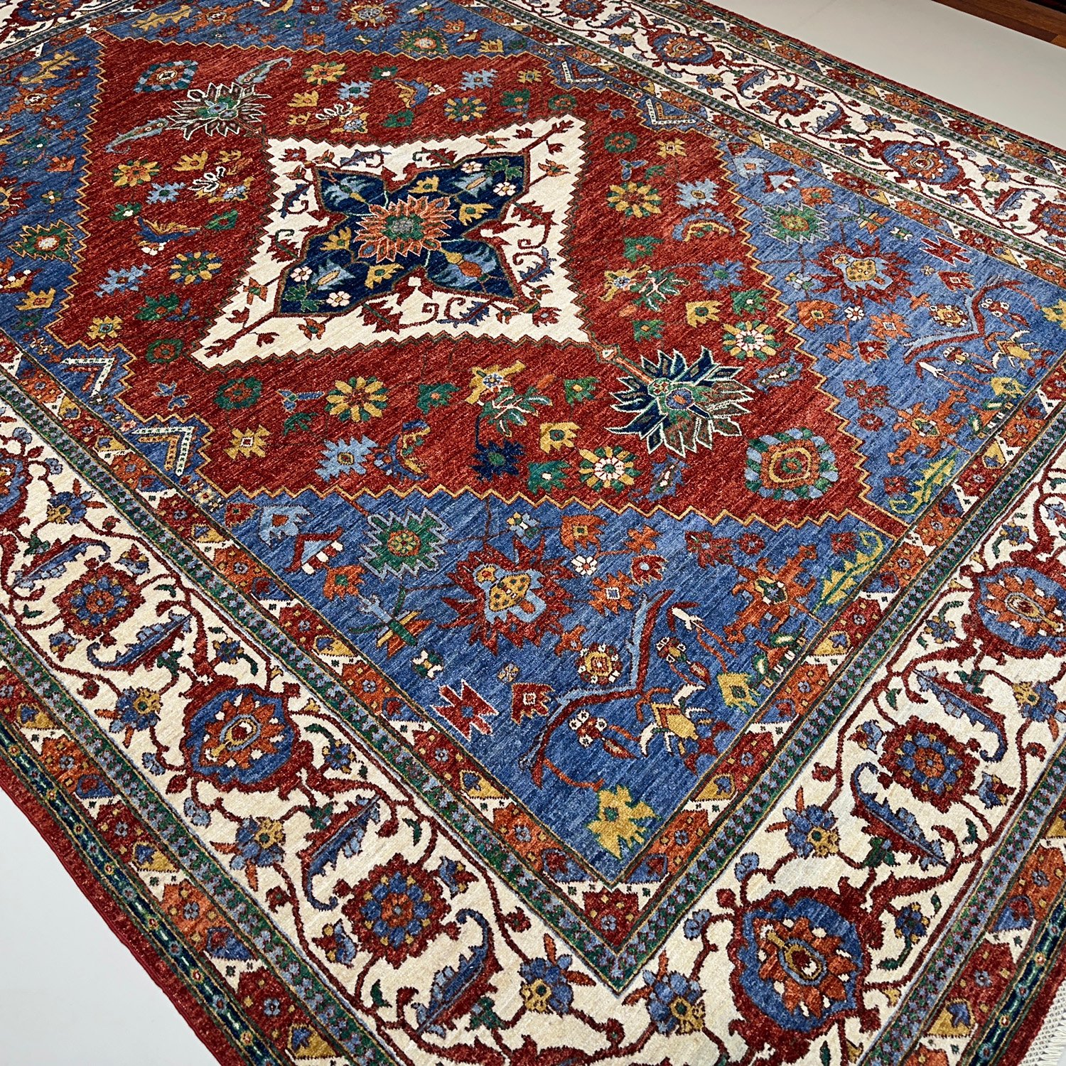El Dokuma Sarapi İran Madalyon Yün Halı (280x390 cm) - Görsel 4
