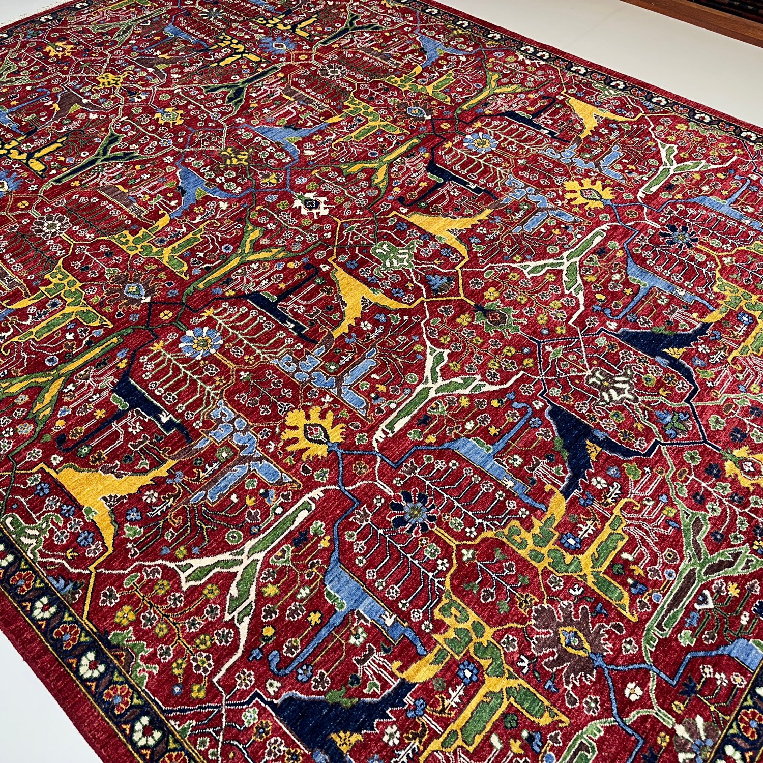 El Dokuma İran Bidjar Tasarım Yün Halı (280x360 cm) - Görsel 5