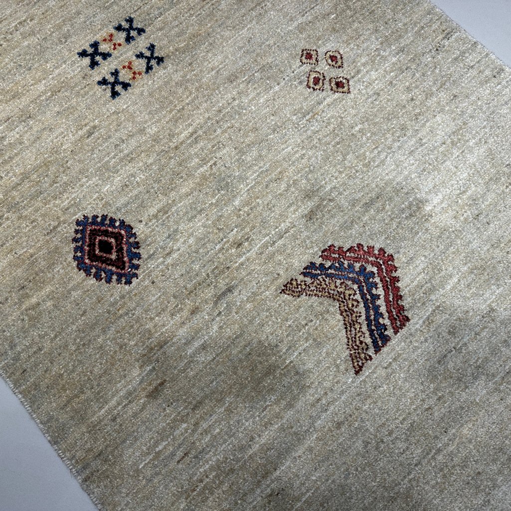 El Dokuma Krem Modern Yün Halı (95x160 cm) - Görsel 3