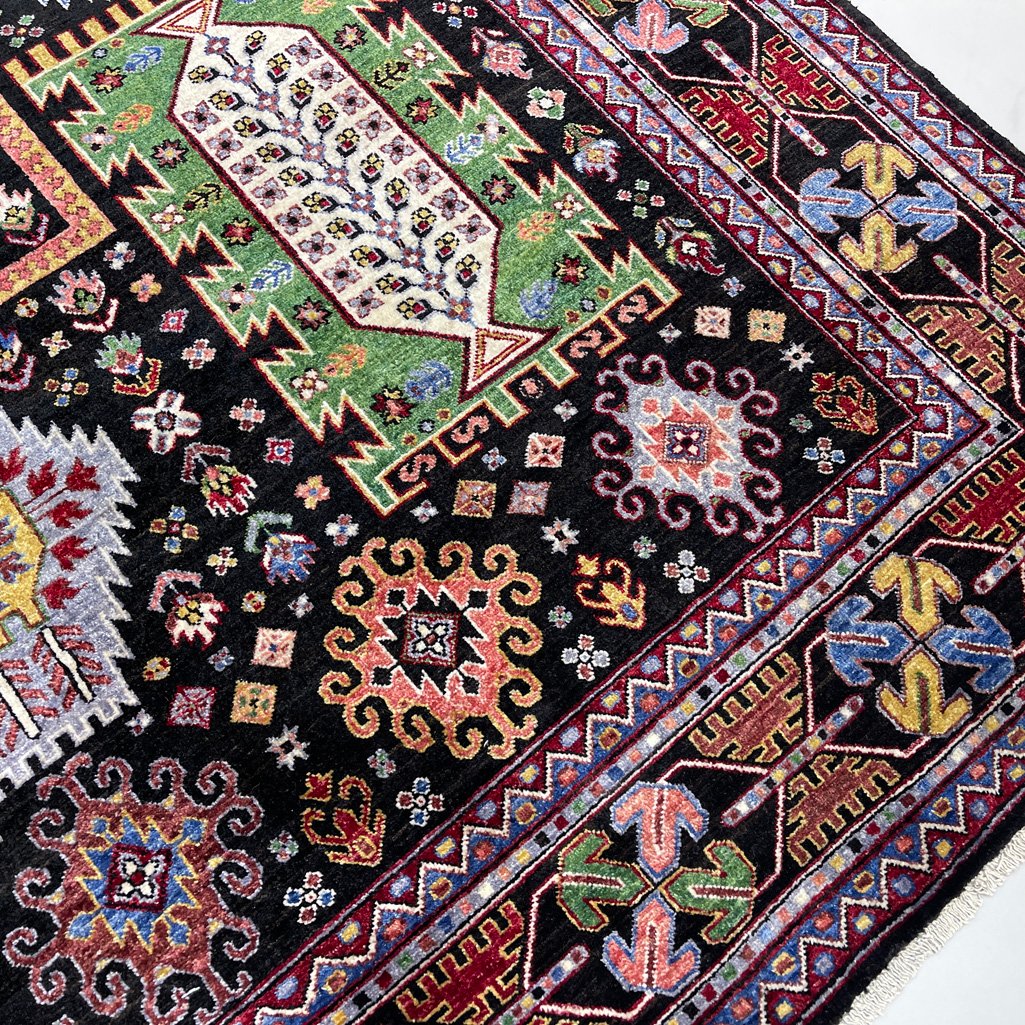 El Dokuma Afgan Veziri Kabile Yün Halı (250x300 cm) - Görsel 5