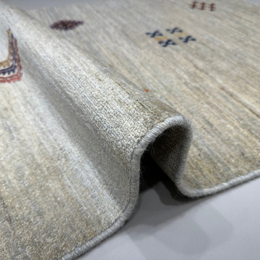 El Dokuma Krem Modern Yün Halı (95x160 cm) - Görsel 2