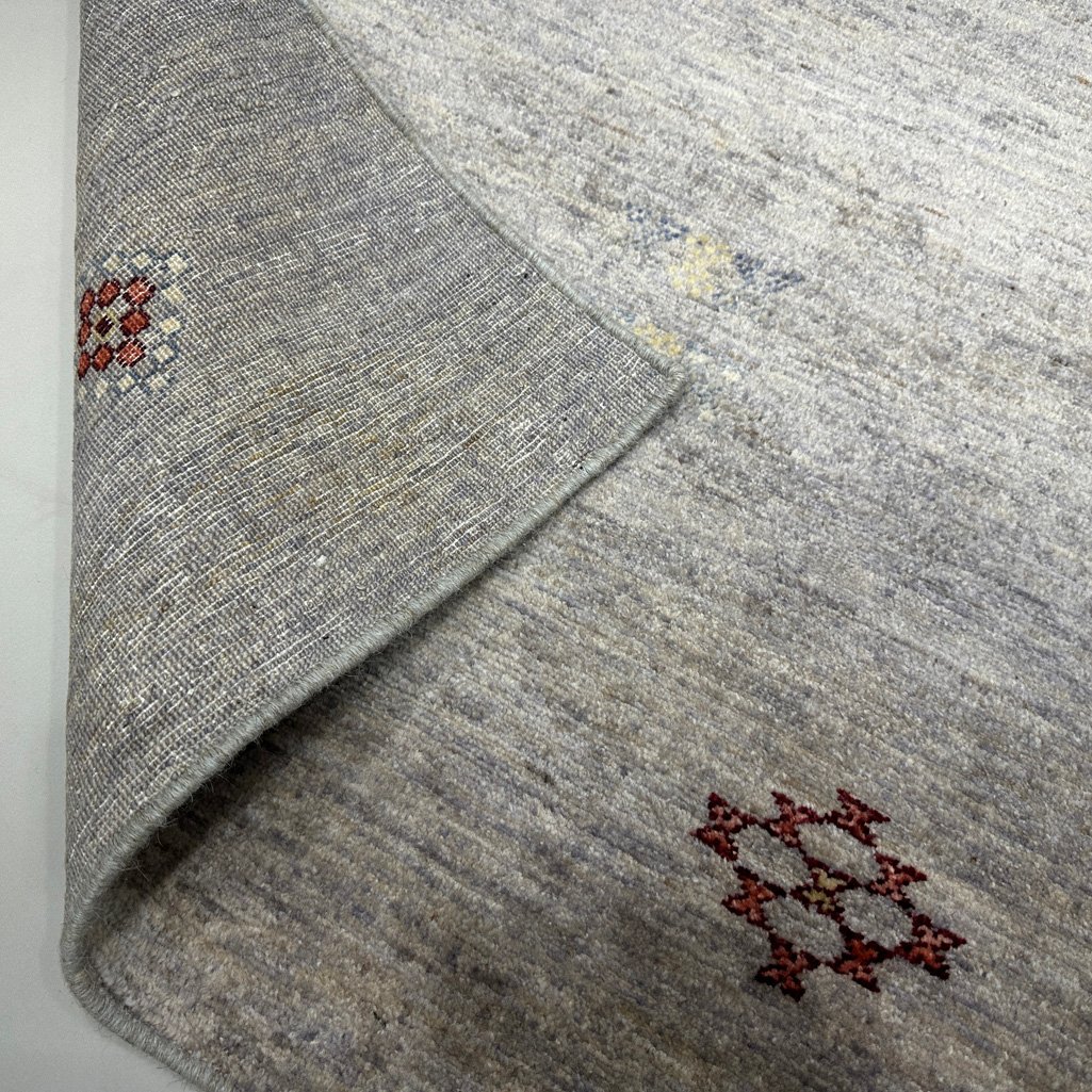 El Dokuma Gri Modern Yün Halı (100x150 cm) - Görsel 5