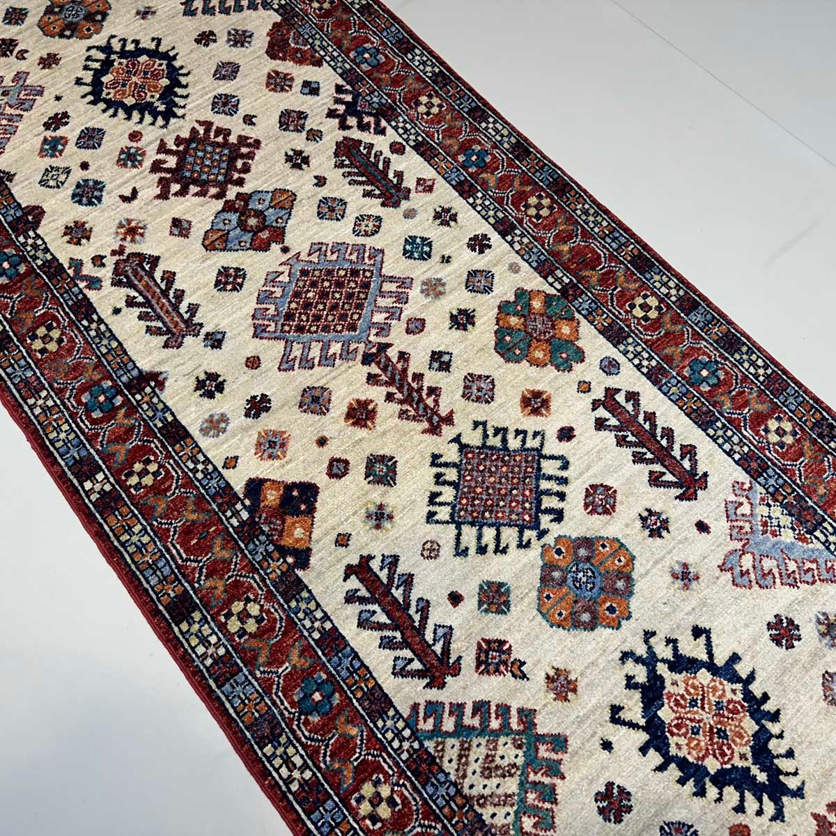 El Dokuma Kaşkai İran Yün Yolluk Halı (85x300 cm) - Görsel 4