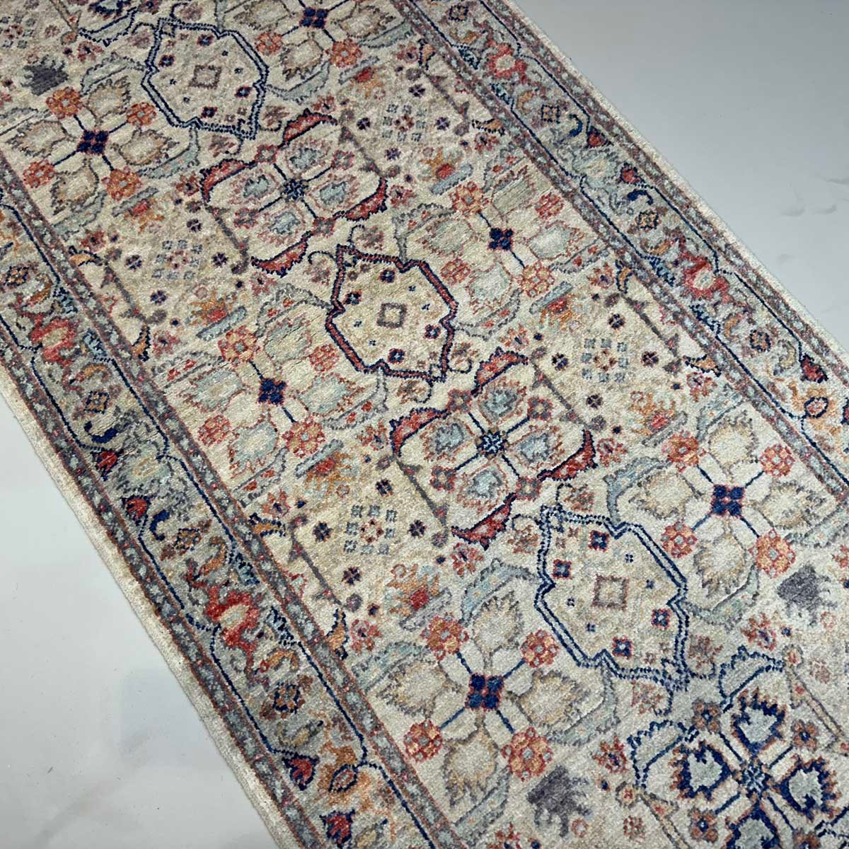 El Dokuma Uşak Nötr Yün Yolluk Halı (85x325 cm) - Görsel 4