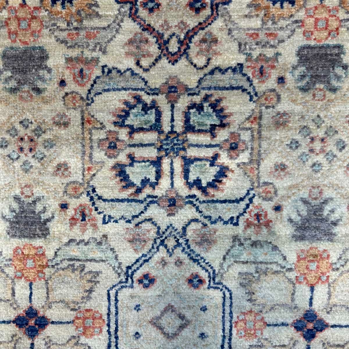 El Dokuma Uşak Nötr Yün Yolluk Halı (85x325 cm) - Görsel 2