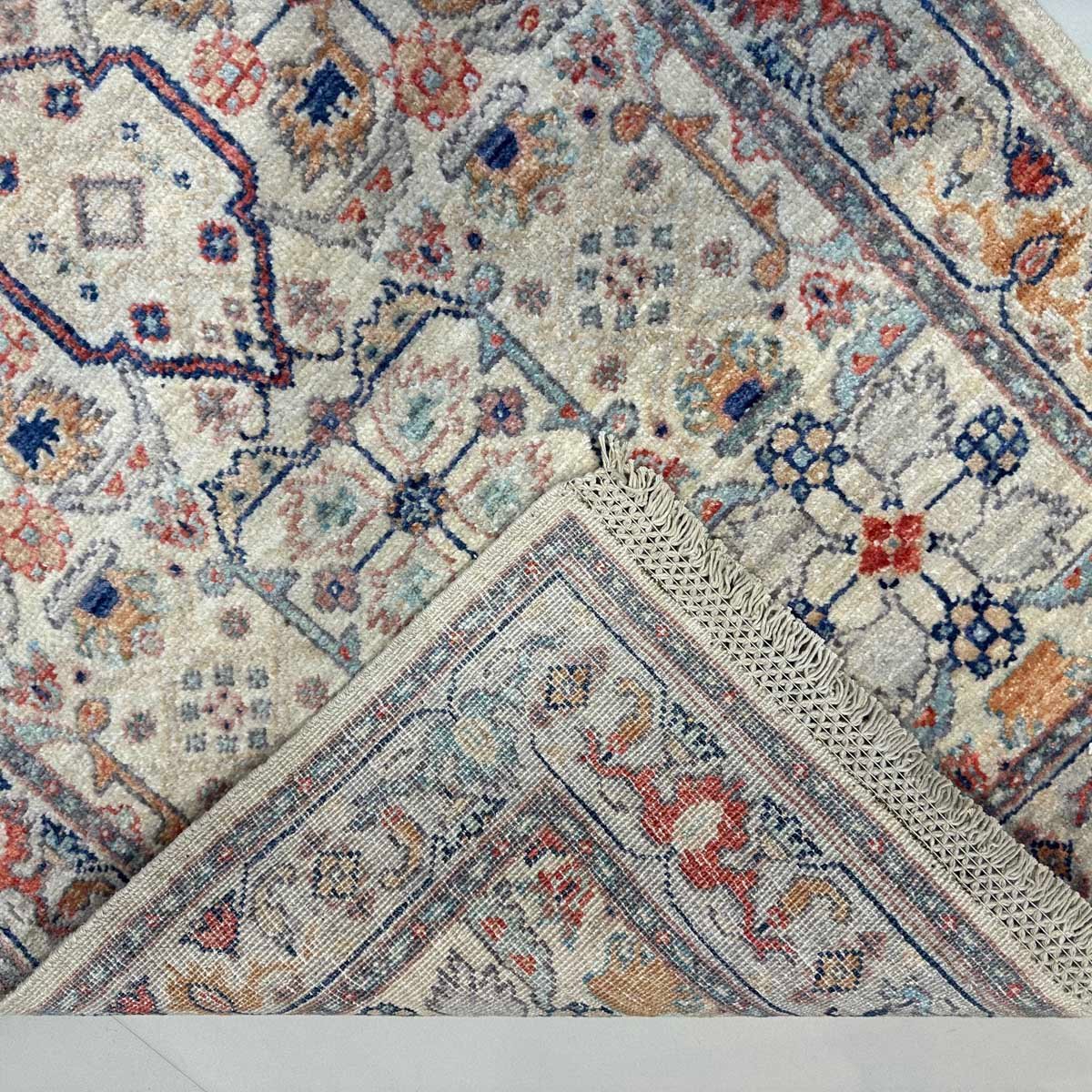 El Dokuma Uşak Nötr Yün Yolluk Halı (85x325 cm) - Görsel 5