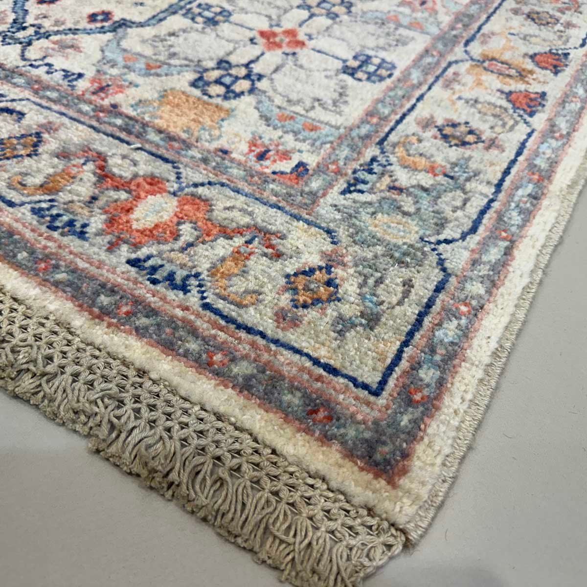 El Dokuma Uşak Nötr Yün Yolluk Halı (85x325 cm) - Görsel 9