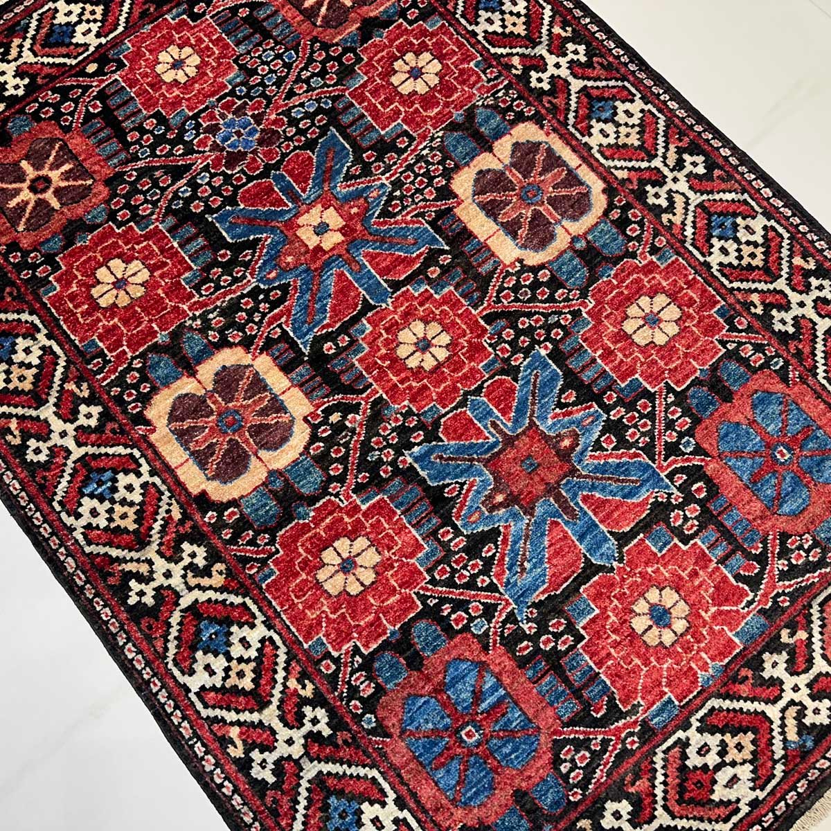 El Dokuma Afgan Kabile Yün Halı (100x150 cm) - Görsel 4