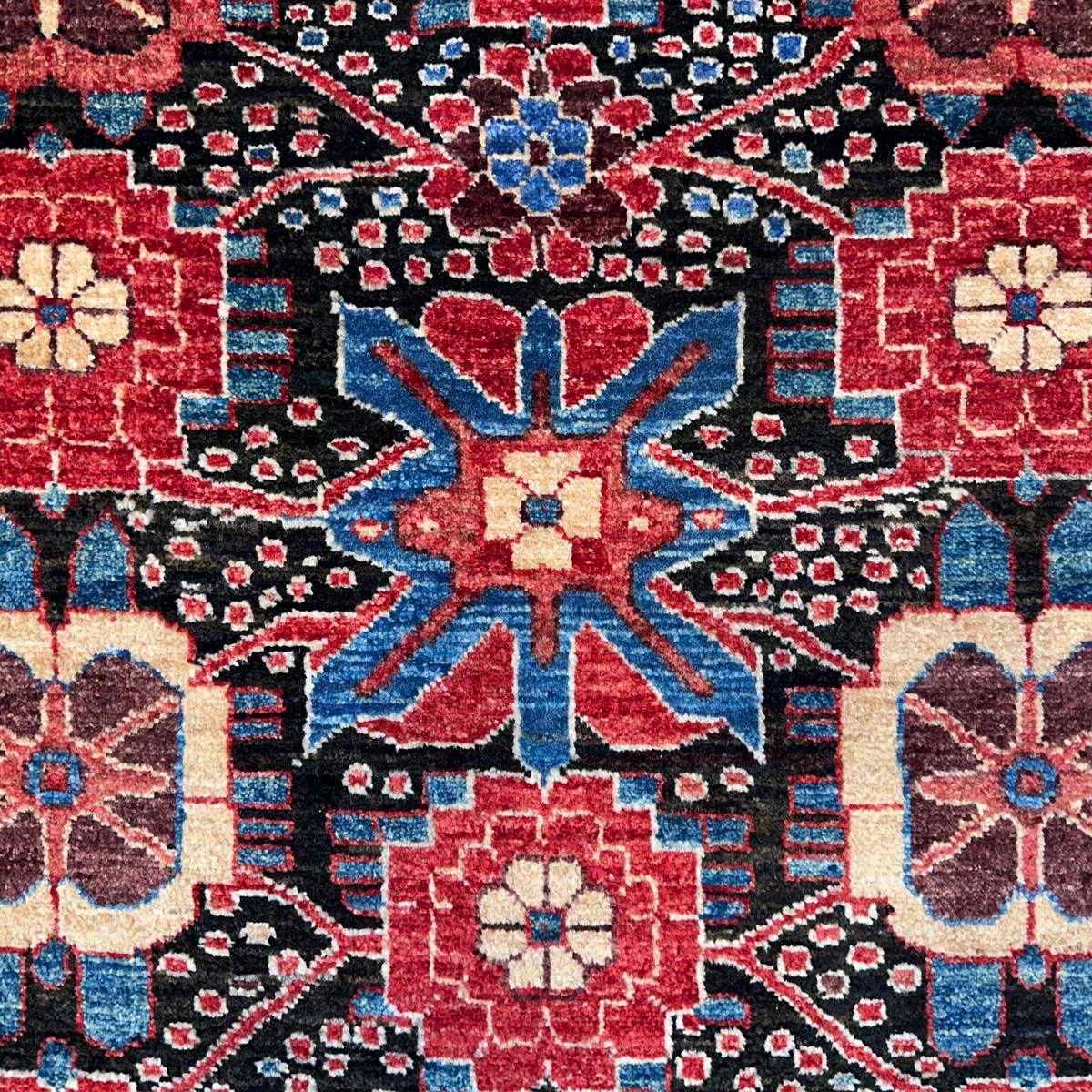 El Dokuma Afgan Kabile Yün Halı (100x150 cm) - Görsel 2