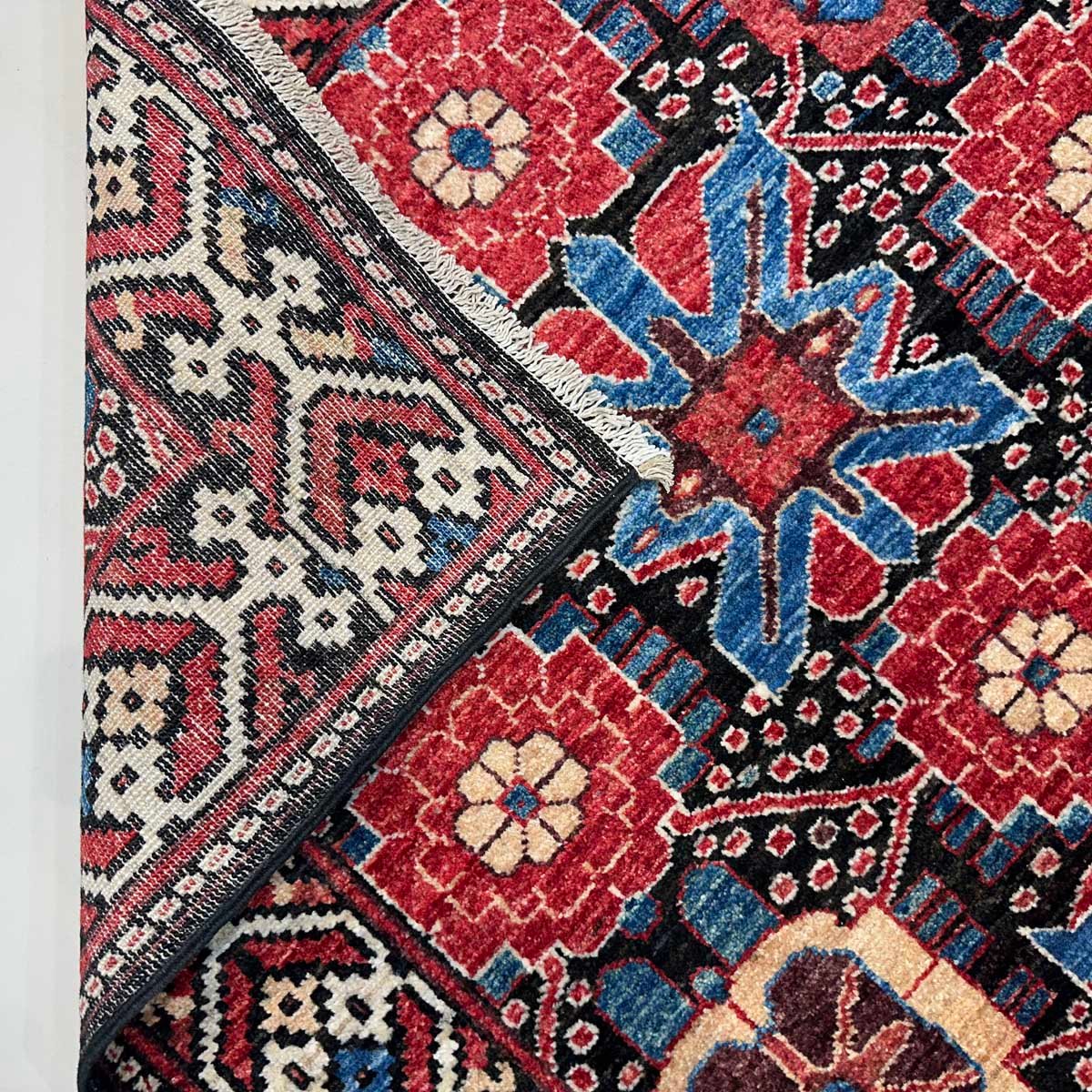 El Dokuma Afgan Kabile Yün Halı (100x150 cm) - Görsel 6