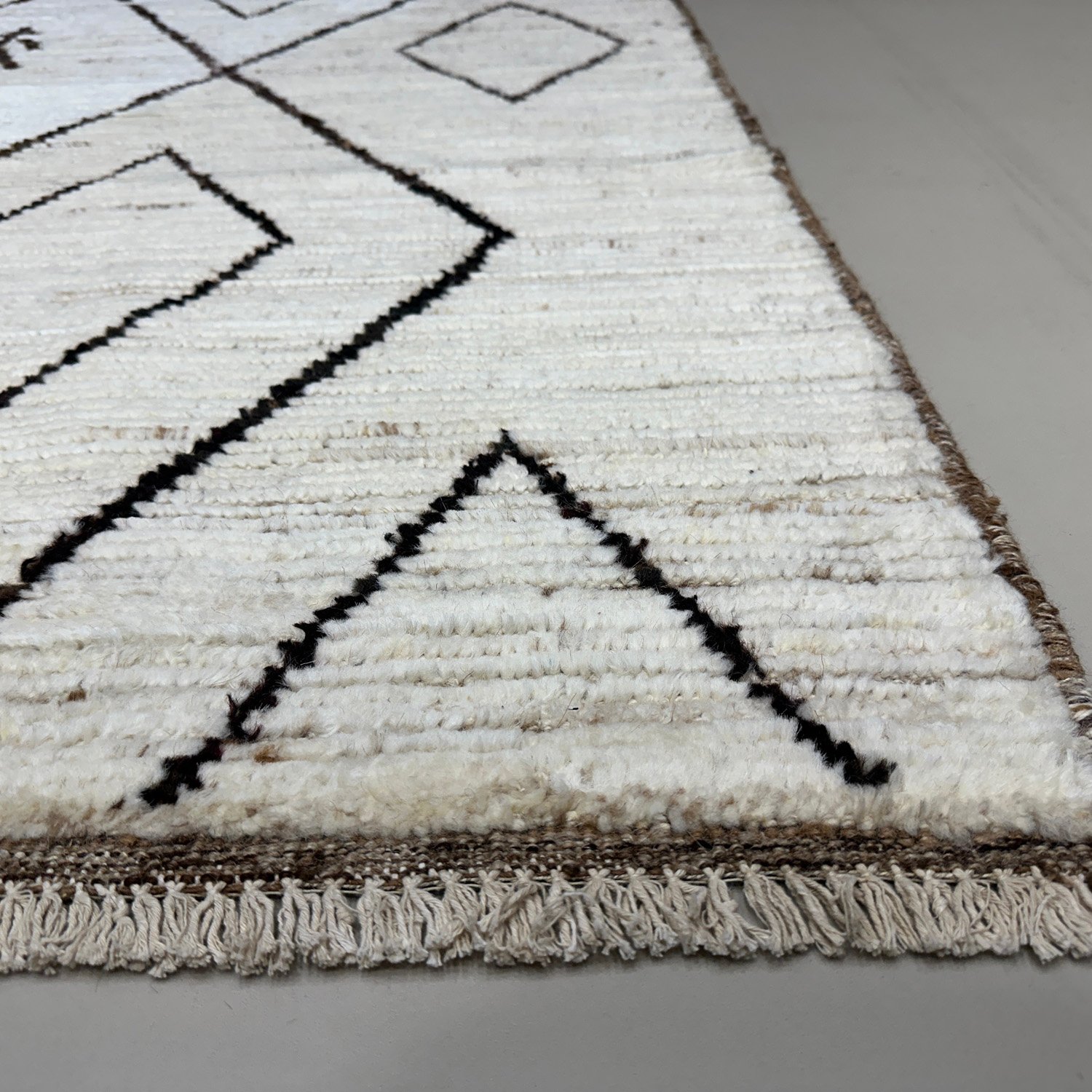 El Dokuma Bohem Natural Yün Fas Halısı (200x270 cm) - Görsel 5