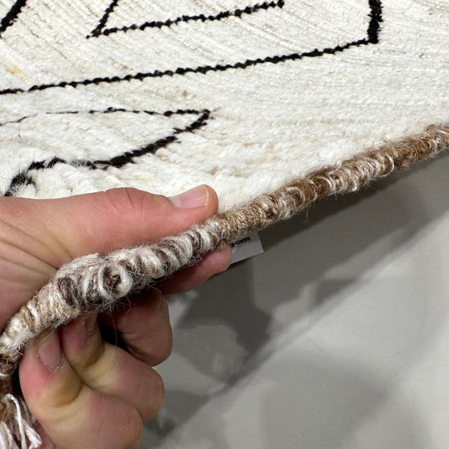 El Dokuma Bohem Natural Yün Fas Halısı (200x270 cm) - Görsel 8