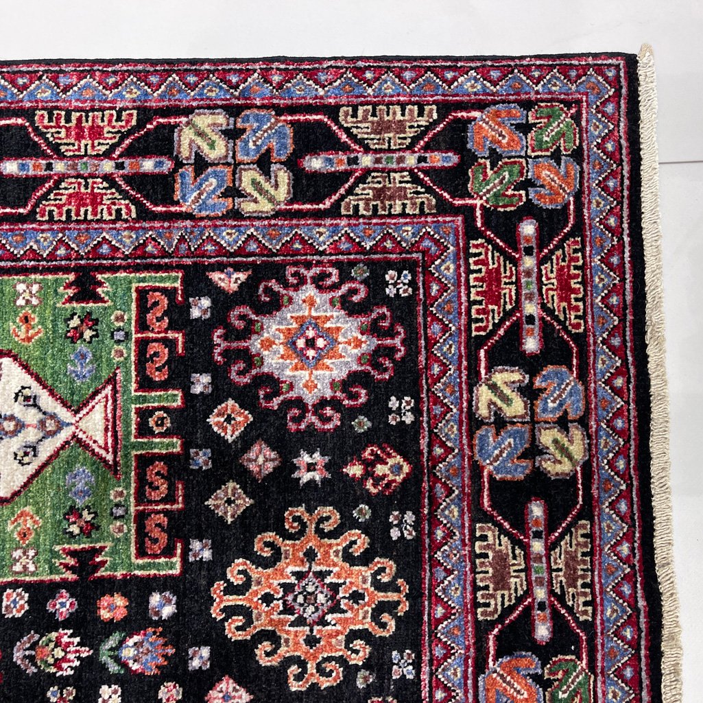 El Dokuma Afgan Veziri Kabile Yün Halı (160x240 cm) - Görsel 4