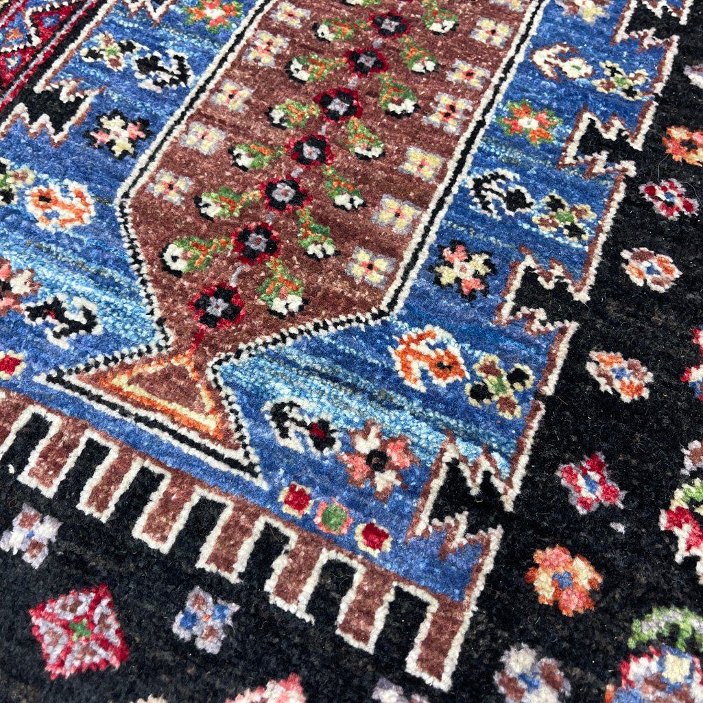 El Dokuma Afgan Veziri Kabile Yün Halı (160x240 cm) - Görsel 2