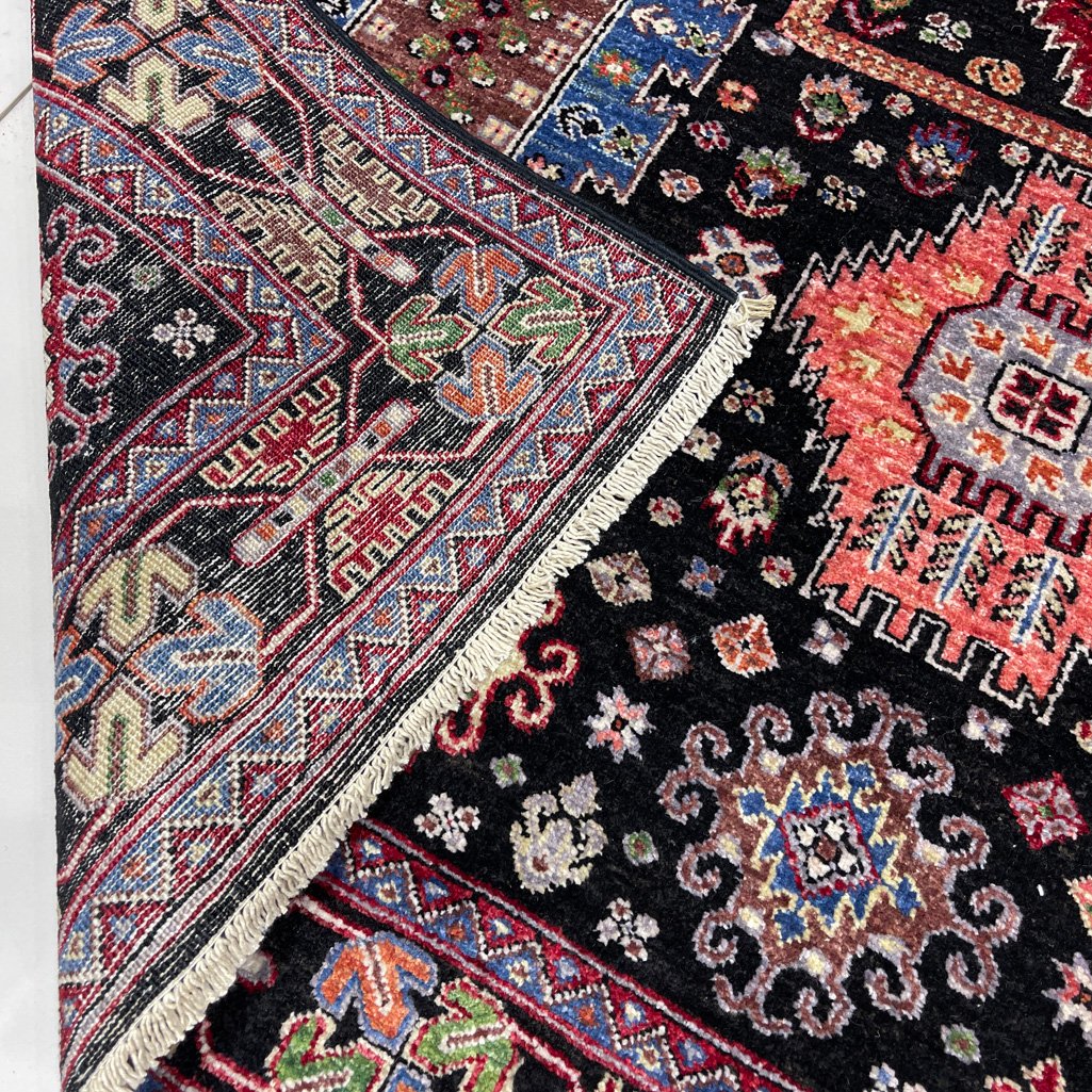 El Dokuma Afgan Veziri Kabile Yün Halı (160x240 cm) - Görsel 6