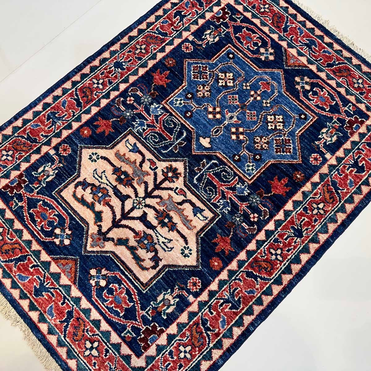El Dokuma Afgan Kabile Yün Halı (85x115 cm) - Görsel 4
