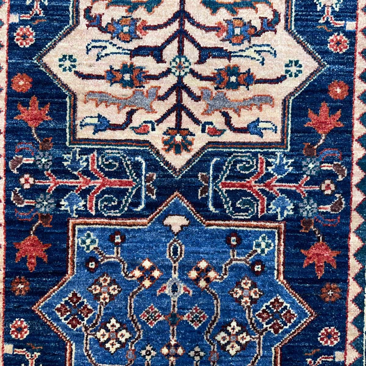 El Dokuma Afgan Kabile Yün Halı (85x115 cm) - Görsel 2