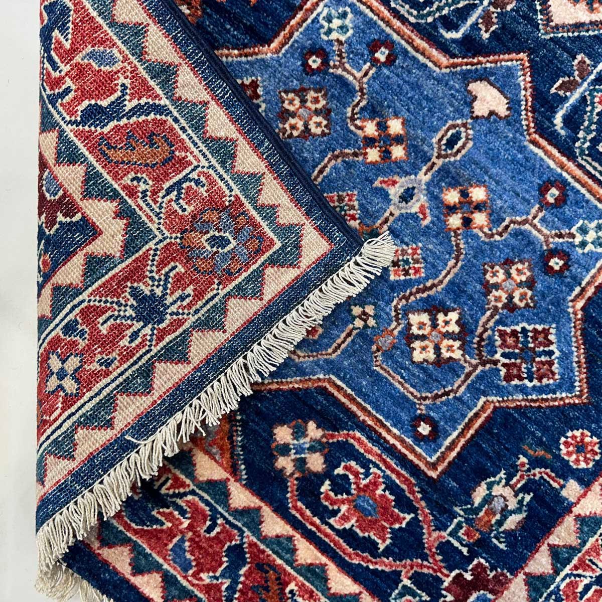 El Dokuma Afgan Kabile Yün Halı (85x115 cm) - Görsel 5
