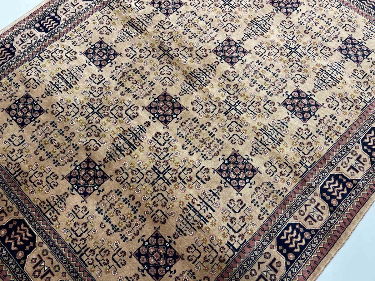 El Dokuma Afgan Bilicik İnce Dokuma Yün Halı (150x200 cm) - Görsel 3