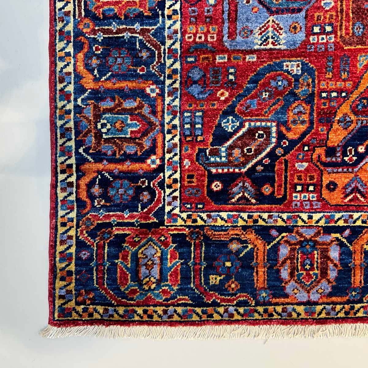 El Dokuma Bohem Afgan Kabile Yün Yolluk Halı (85x440 cm) - Görsel 8