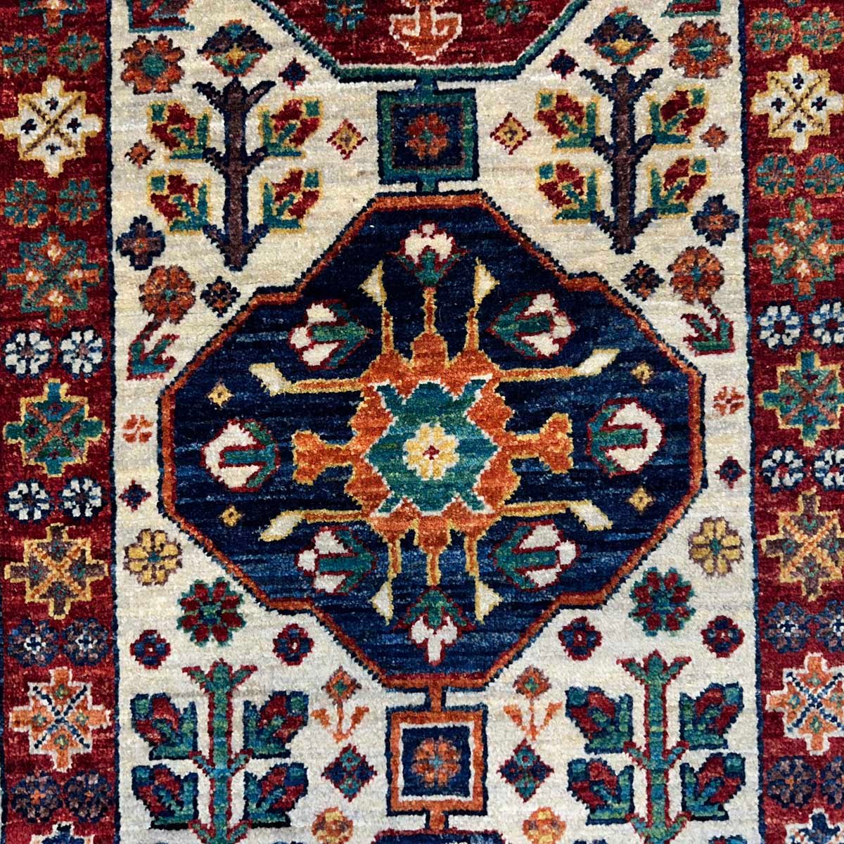 El Dokuma Geleneksel Afgan Kabile Yün Yolluk Halı (60x190 cm) - Görsel 2