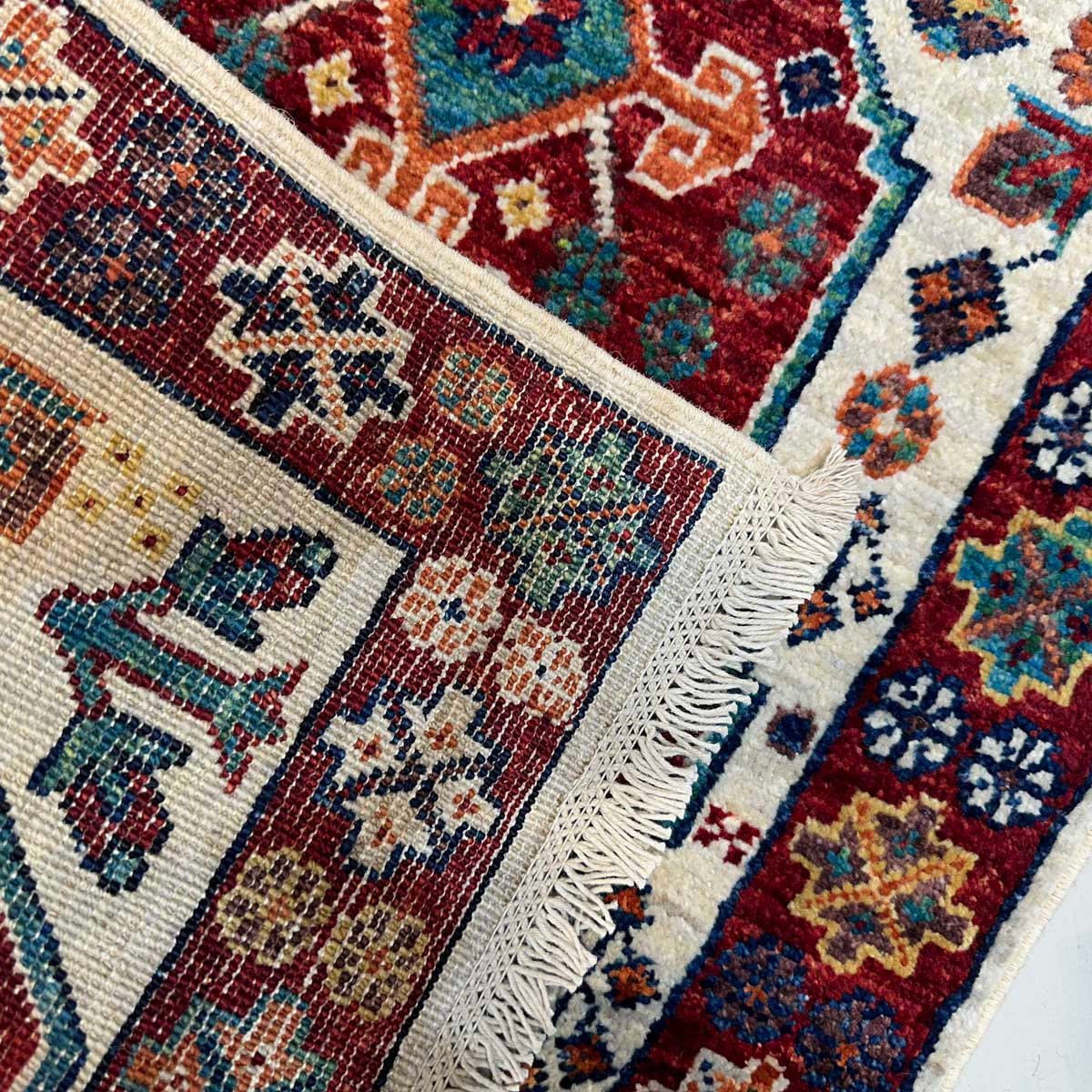 El Dokuma Geleneksel Afgan Kabile Yün Yolluk Halı (60x190 cm) - Görsel 5
