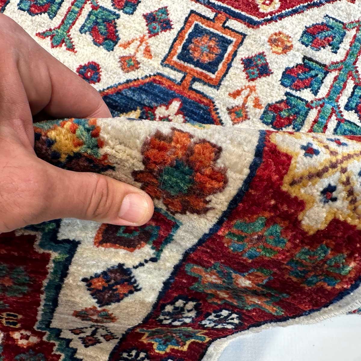 El Dokuma Geleneksel Afgan Kabile Yün Yolluk Halı (60x190 cm) - Görsel 3