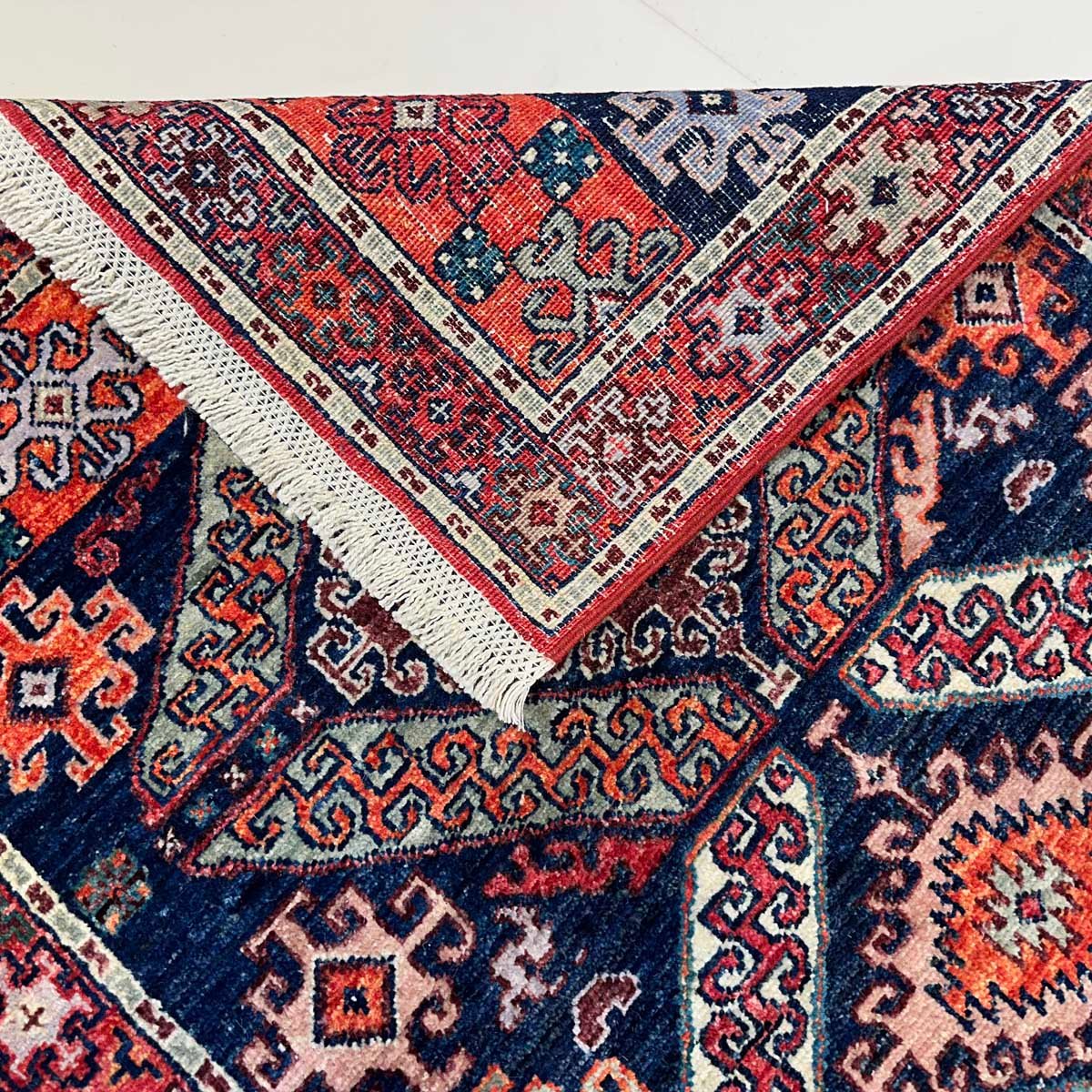 El Dokuma Kaşkai İran Yün Yolluk Halı (90x310 cm) - Görsel 6