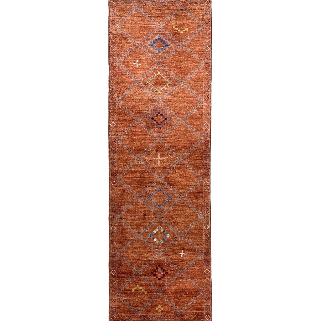 El Dokuma Modern Yün Yolluk Halı (80x300 cm)