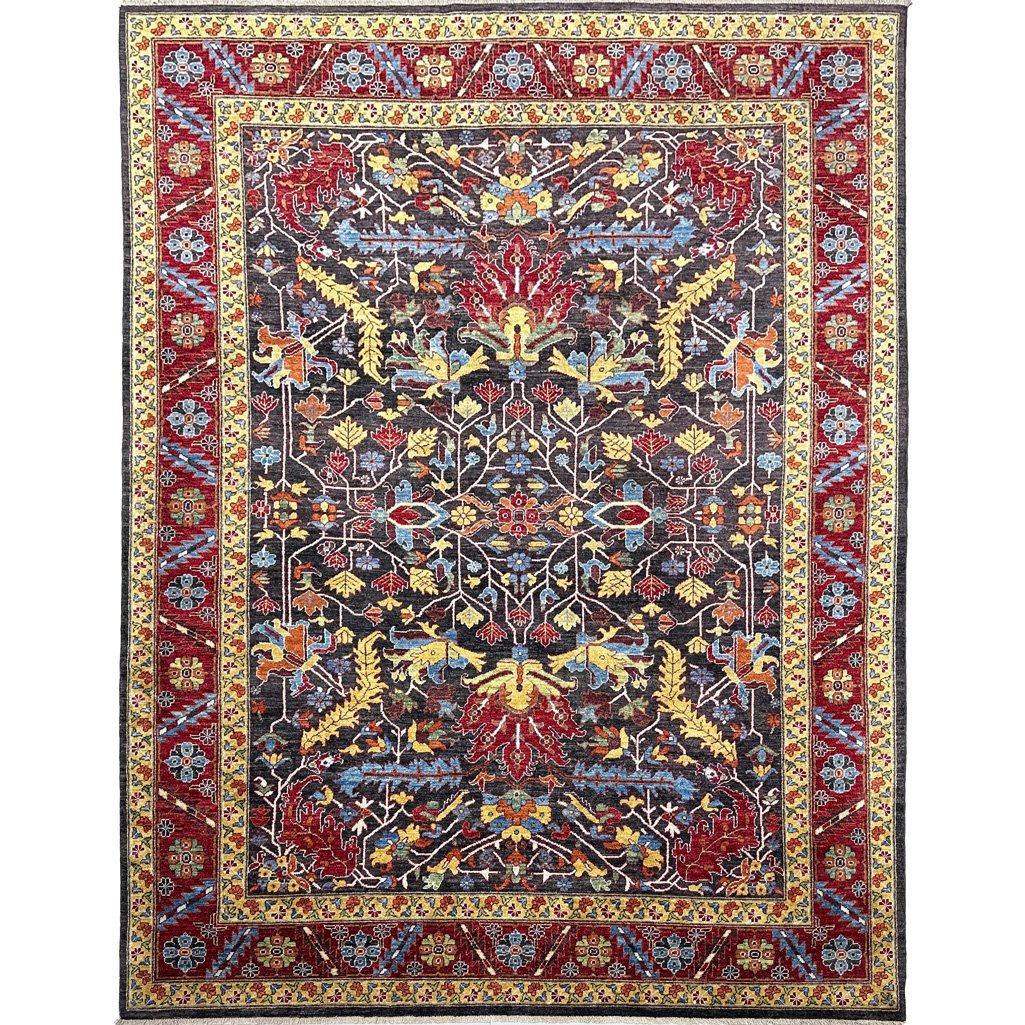 El Dokuma Bohem Afgan Kabile Yün Halı (240x340 cm)