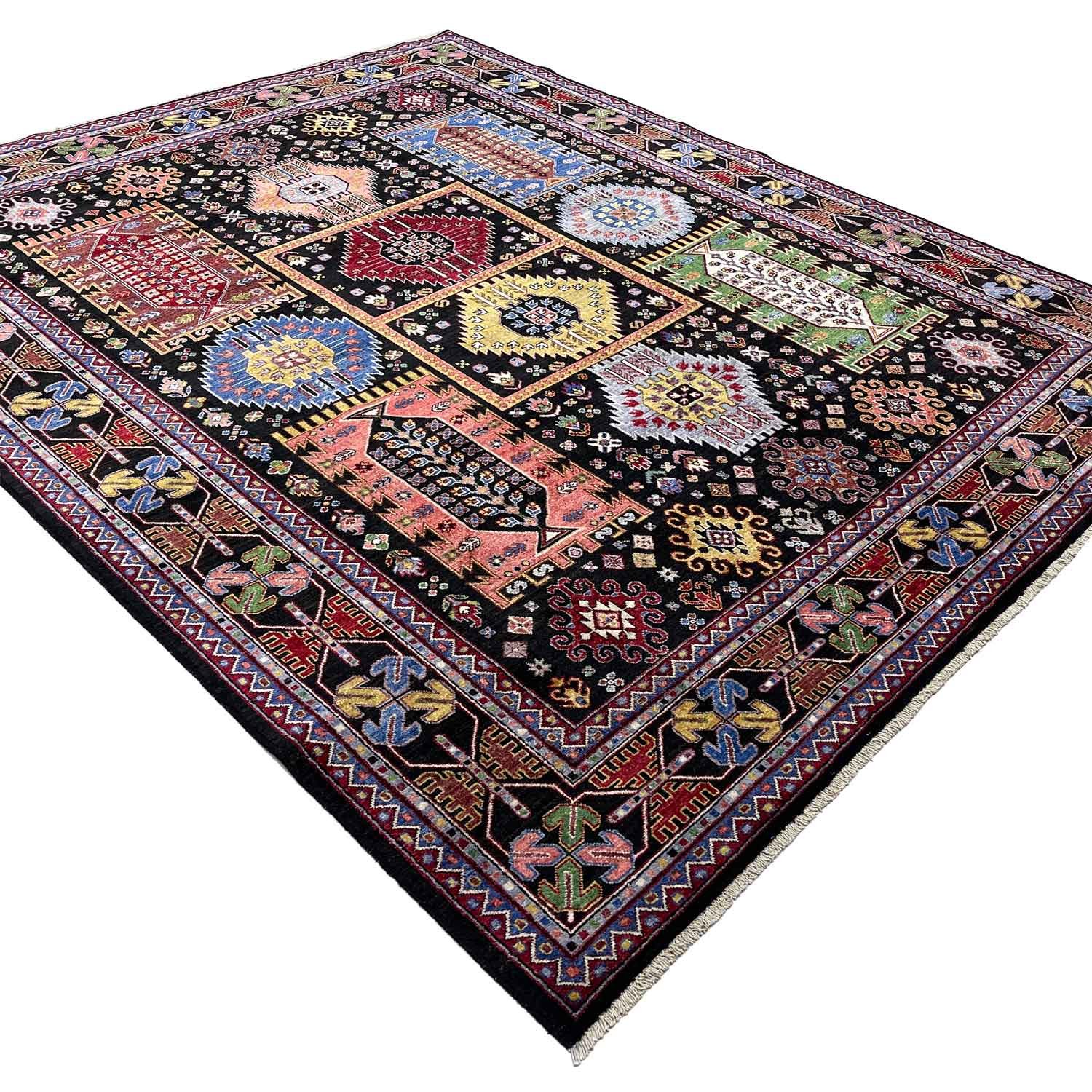 El Dokuma Afgan Veziri Kabile Yün Halı (250x300 cm) - Görsel 4