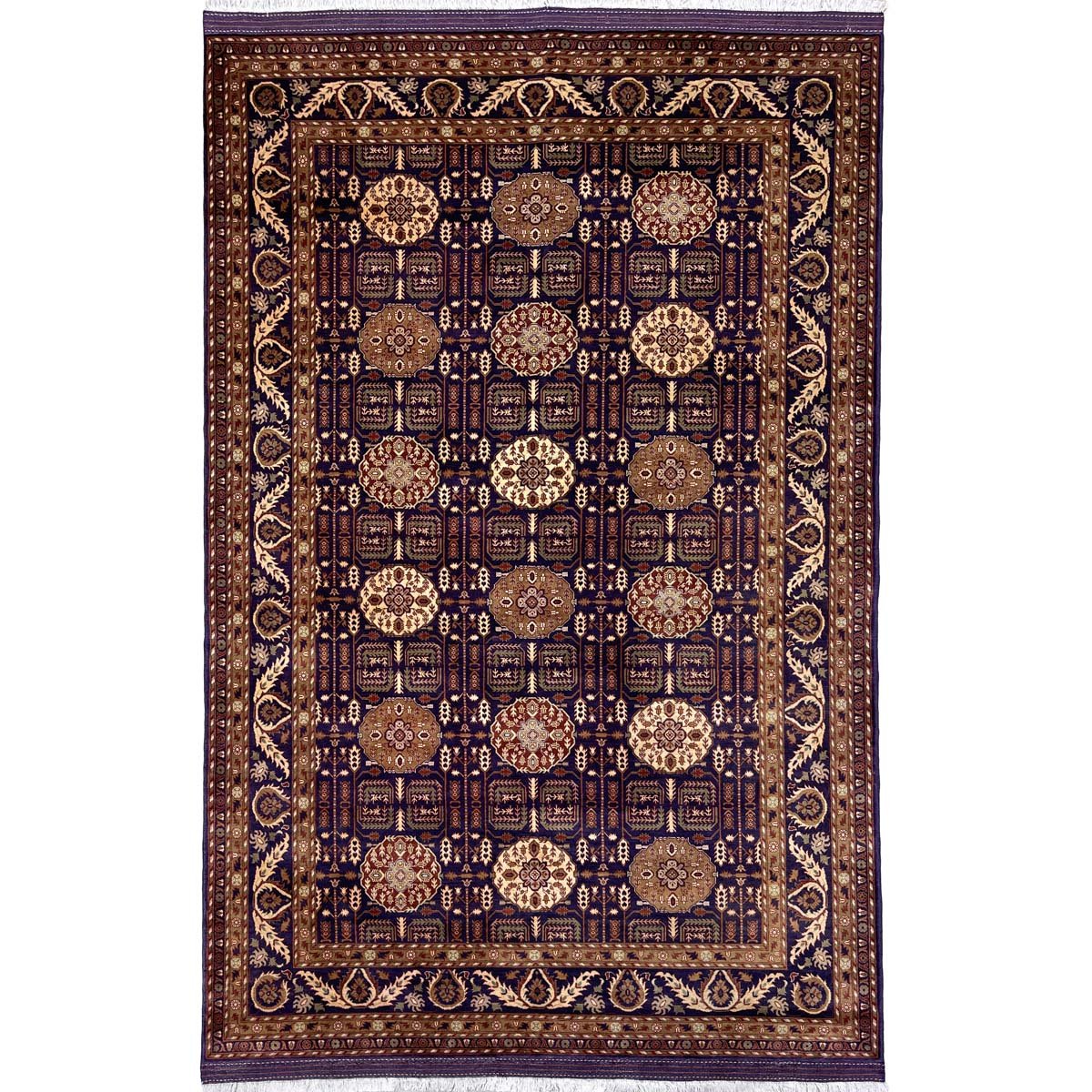 El Dokuma Afgan Bilicik İnce Dokuma Yün Halı (200x300 cm)