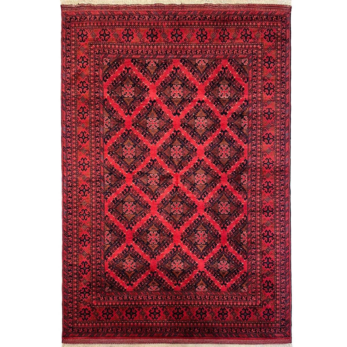 El Dokuma Afgan Khal Muhammadi Yün Halı (155x215 cm)