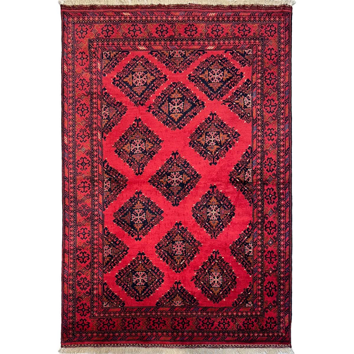 El Dokuma Afgan Khal Muhammadi Yün Halı (120x180 cm)