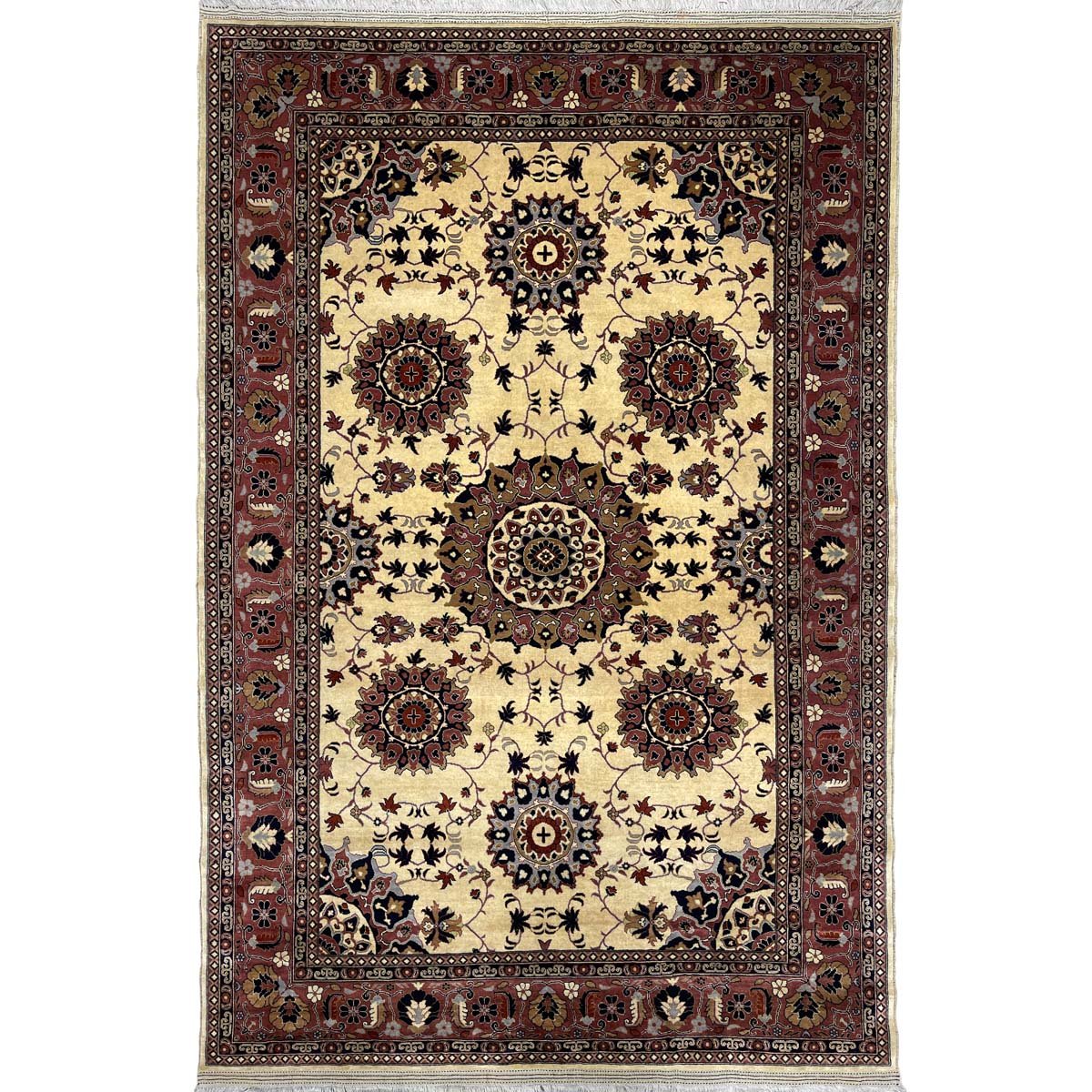 El Dokuma Afgan Bilicik İnce Dokuma Yün Halı (200x300 cm)