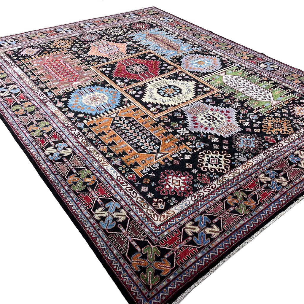 El Dokuma Afgan Veziri Kabile Yün Halı (260x340 cm) - Görsel 6