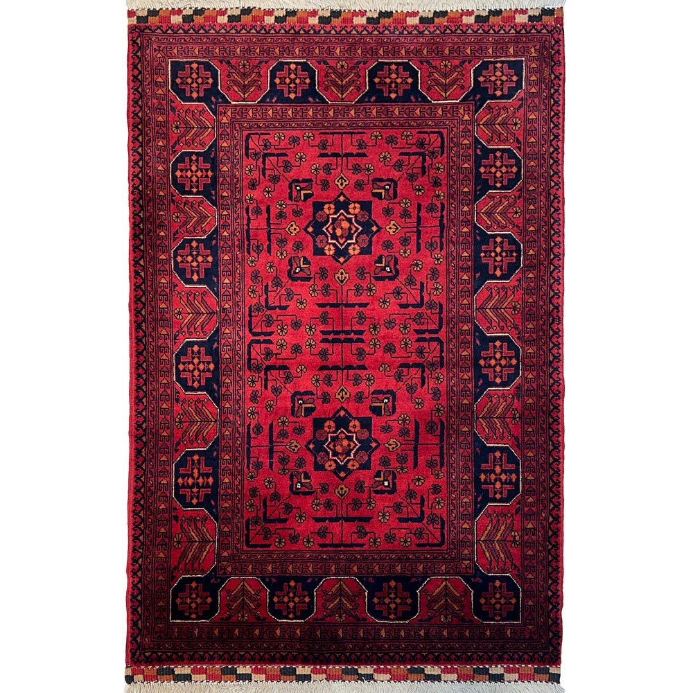 El Dokuma Afgan Khal Muhammadi Yün Halı (100x150 cm)