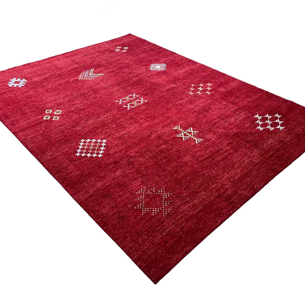 El Dokuma Bordo Modern Yün Halı (280x370 cm) - Görsel 7