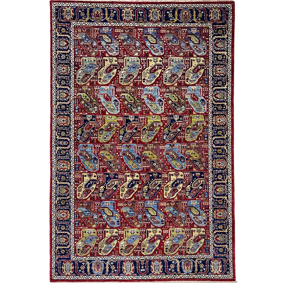 El Dokuma Afgan Kabile Yün Halı (150x260 cm)