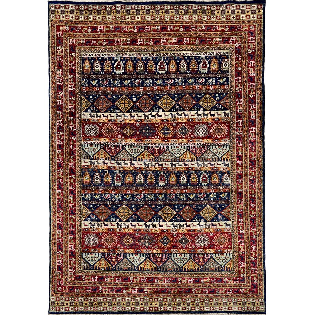El Dokuma Bohem Afgan Kabile Yün Halı (160x250 cm)