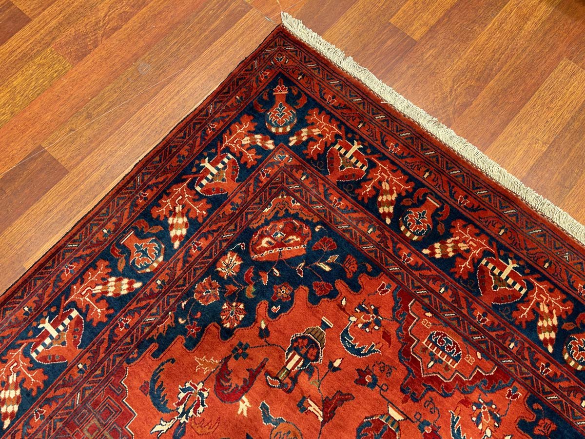 El Dokuma Afgan Bilicik Madalyon İnce Dokuma Yün Halı (150x215 cm) - Görsel 8