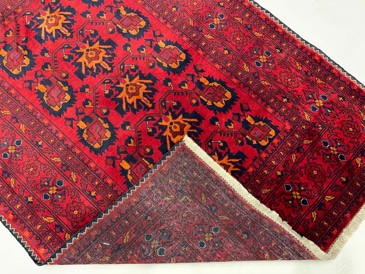 El Dokuma Afgan Bilicik İnce Dokuma Yün Halı (100x150 cm) - Görsel 7