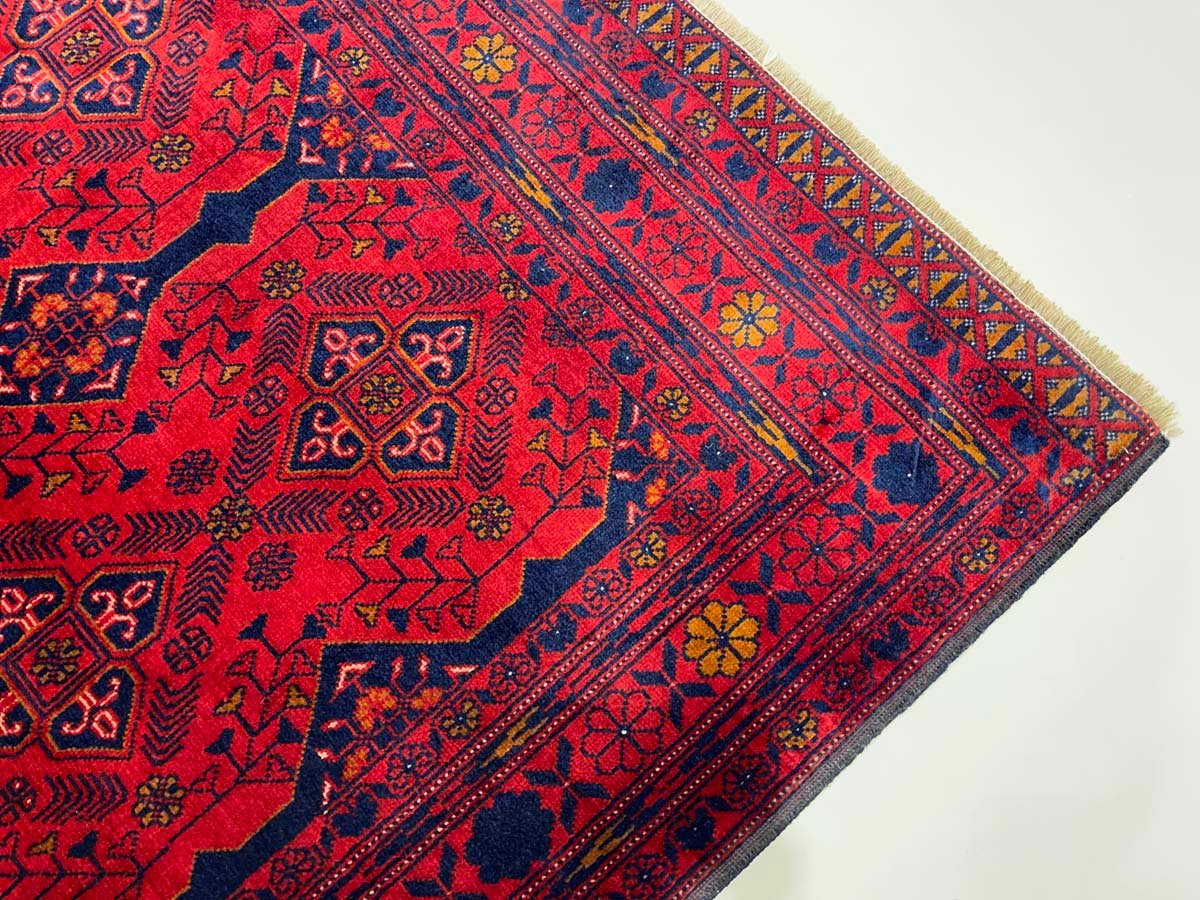 El Dokuma Afgan Bilicik İnce Dokuma Yün Halı (100x145 cm) - Görsel 4