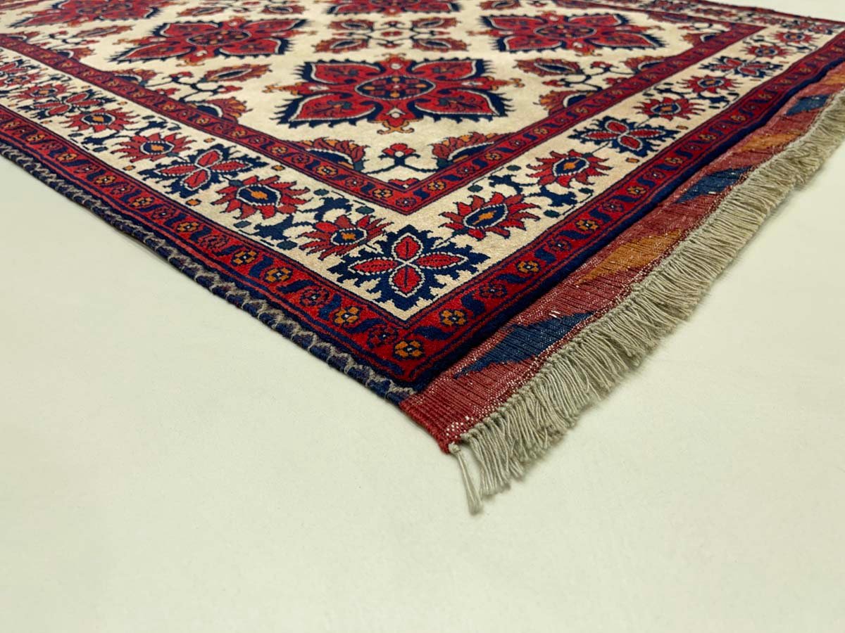 El Dokuma Afgan Bilicik İnce Dokuma Yün Halı (105x135 cm) - Görsel 6