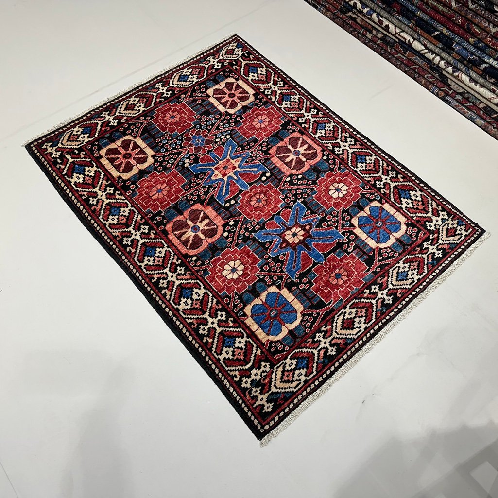 El Dokuma Afgan Kabile Yün Halı (105x140 cm) - Görsel 7